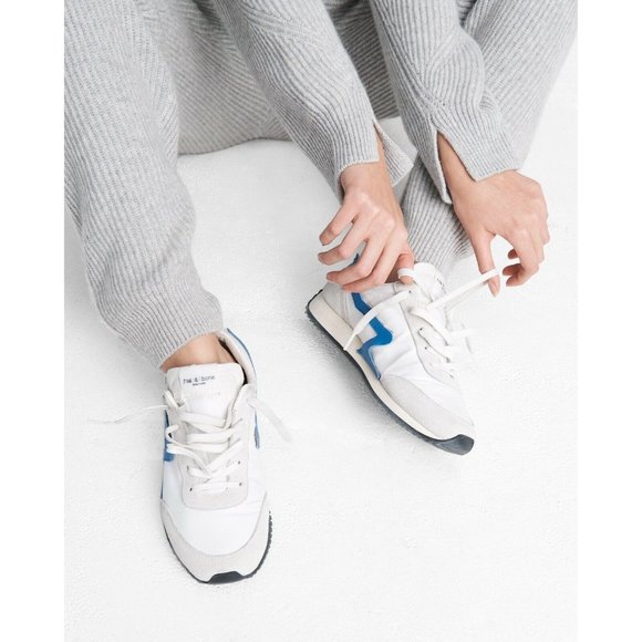 rag & bone Shoes - Rag & Bone Retro Runner Sneakers Off White Blue Suede Womens 40 $225